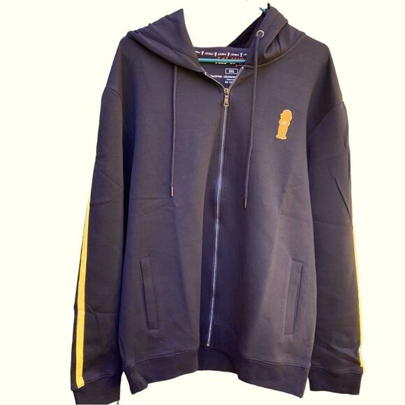 Lil Woo Black Striped Hoodie Graphic Size 5XL New With Tags - Picture 1 of 8